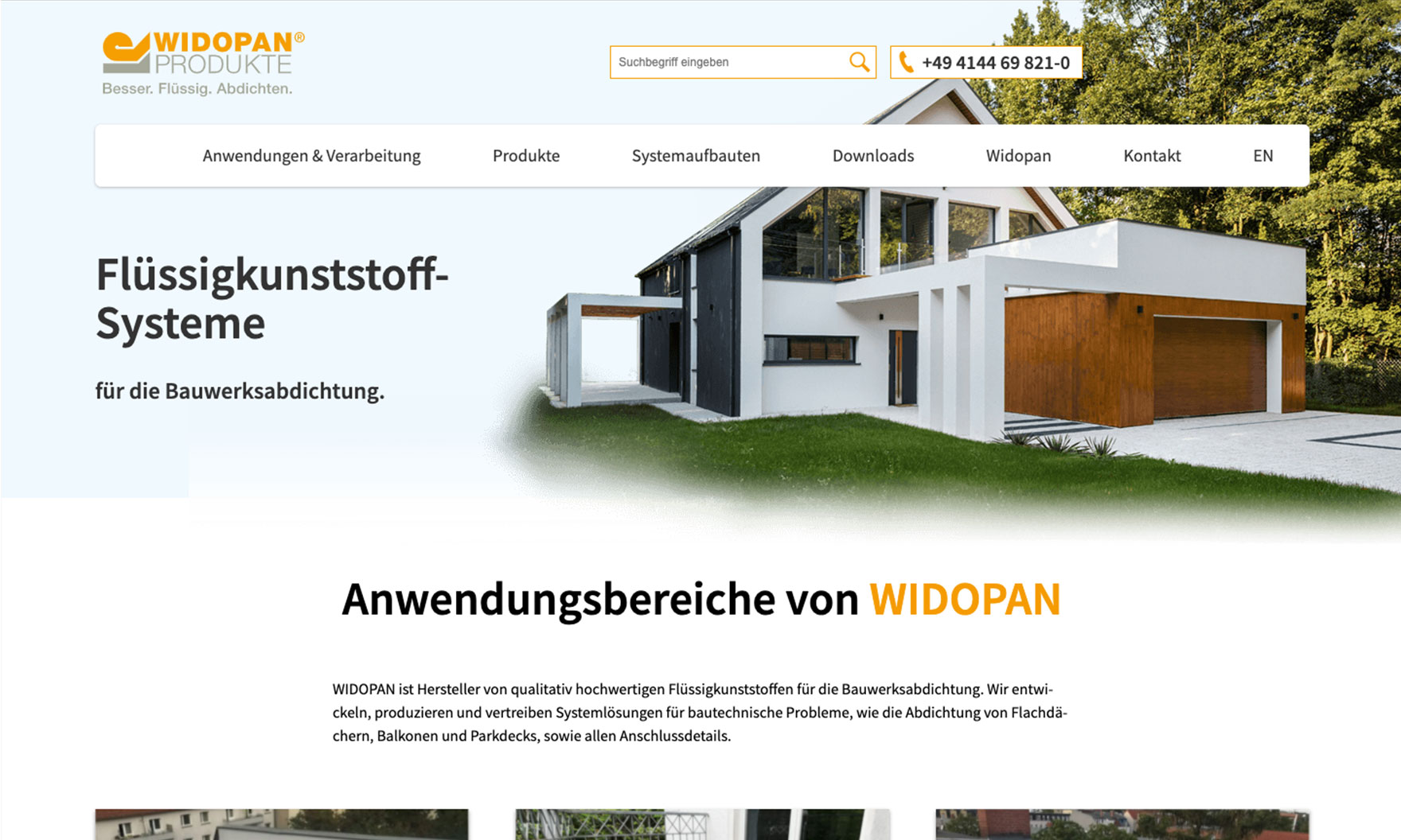 Widopan Webseiten Redesign