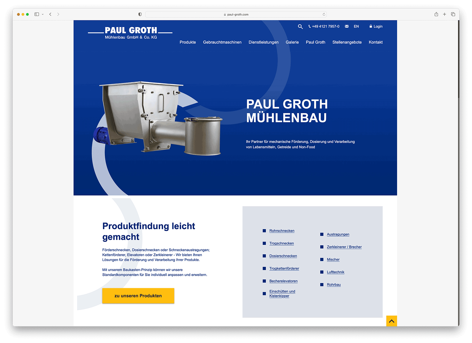 PAUL GROTH Mühlenbau – Redesign